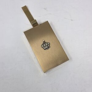 1940s Gold Tone Makeup Compact & Cigarette Case Wristlet/Clutch